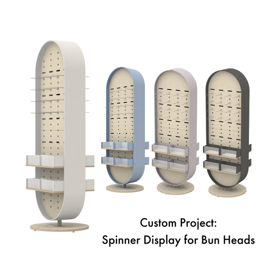 Custom Project: Spinning Displays for Hair Accessories + Ballet Brand
