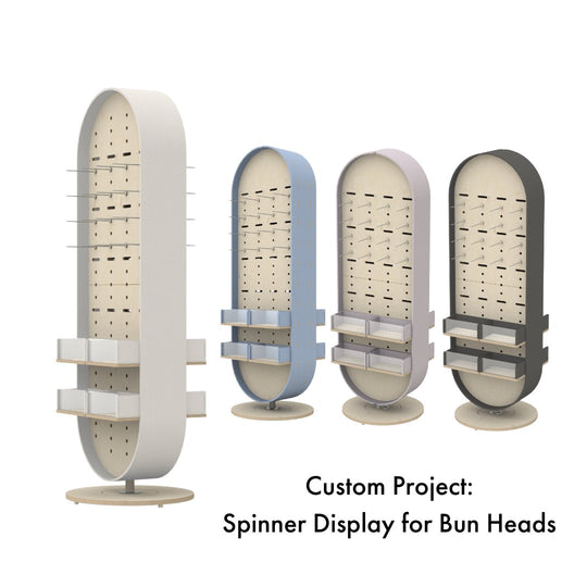 Custom Project: Spinning Displays for Hair Accessories + Ballet Brand