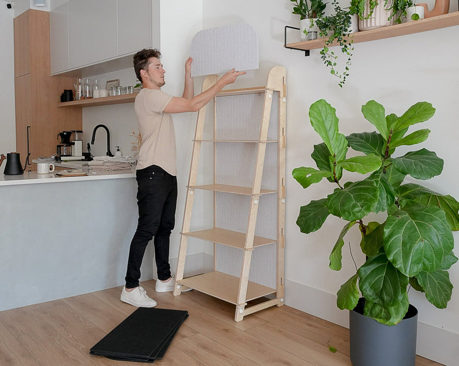 Aframe 3.0: Vertical Ledge’s solution for modern merchandising - lightweight, collapsible design with eco-friendly materials