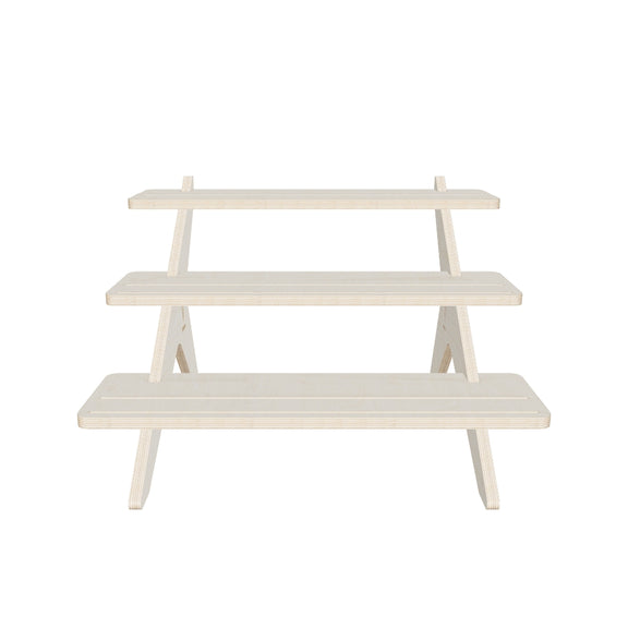 Tiered Plain Wood 5